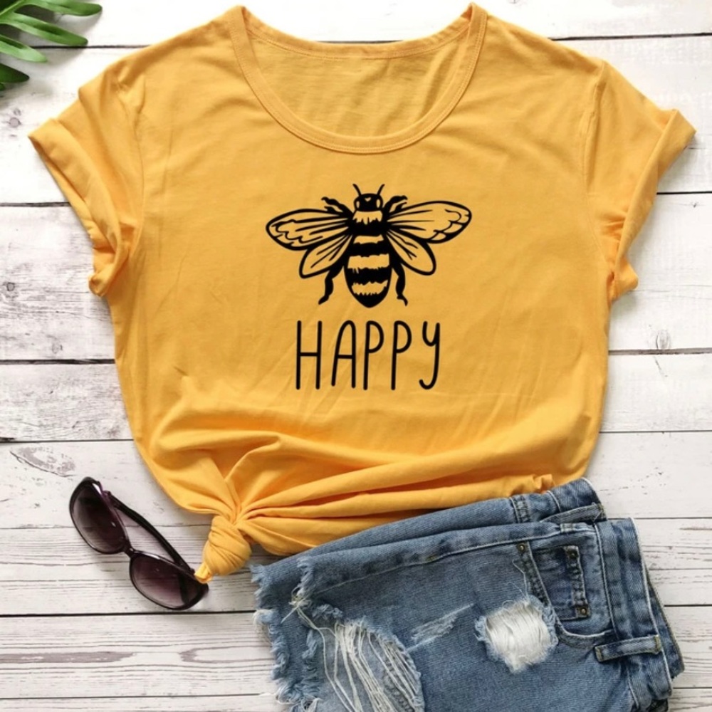 Bee Happy Graphic Tee